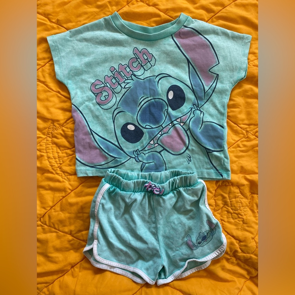 Disney Blue and Purple Stitch Pajama Set for Cozy Evenings